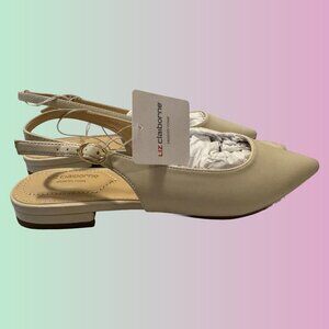 NWT Liz Claiborne "Sheba" Slingback Flats